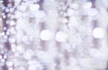 Silver white bokeh lights defocused. abstract background Royalty Free Stock Photo