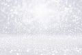 Silver white diamond jewelry background or Christmas snow glitter