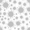 Silver on White Virus Pattern Seamless Repeat Background Royalty Free Stock Photo