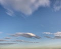 Wispy clouds in blue sky panorama Royalty Free Stock Photo