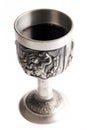 Silver wine chalice Royalty Free Stock Photo