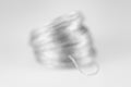 Silver Wire Macro on White Royalty Free Stock Photo