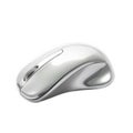 Silver Wireless Computer Mouse with Scroll Wheel Isolated wireless mouse peripheral Royalty Free Stock Photo
