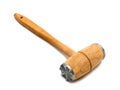 Silver wooden meat tenderizer Royalty Free Stock Photo