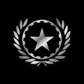 Silver Working Class Hero Emblem Symbol Design