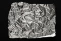 Silver wrinkled foil texture for background Royalty Free Stock Photo