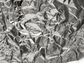 Silver wrinkled foil texture for background Royalty Free Stock Photo