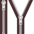 Silver Zipper Set Royalty Free Stock Photo