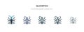 Silverfish icon in different style vector illustration. two colored and black silverfish vector icons designed in filled, outline