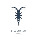 silverfish icon in trendy design style. silverfish icon isolated on white background. silverfish vector icon simple and modern