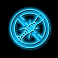 silverfish treatment neon glow icon illustration