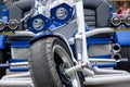 SilverR trike detail shots Royalty Free Stock Photo