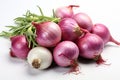 Silverskin Onion on white background Royalty Free Stock Photo