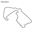 Silverstone Circuit vector Royalty Free Stock Photo