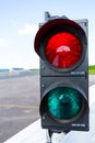 Stop Go Light on the Track Royalty Free Stock Photo