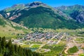 Silverton Colorado in Summer with Green Scenery Royalty Free Stock Photo