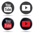 YouTube icon set Royalty Free Stock Photo