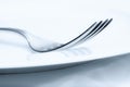 Silverware - closeup of a fork Royalty Free Stock Photo