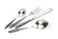 Silverware or flatware set of fork, spoons and knife Royalty Free Stock Photo