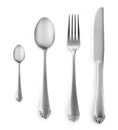 Silverware Set with Fork, Knife, and Spoon Royalty Free Stock Photo