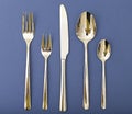 Silverware Set with Fork, Knife, and Spoon Royalty Free Stock Photo