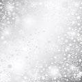 Silvery christmas frame Royalty Free Stock Photo