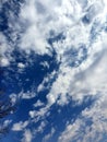 Silvery and deep blue angelic sky photographed in Bloemfontein, South Africa Royalty Free Stock Photo