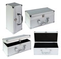 Silvery suitcase Royalty Free Stock Photo