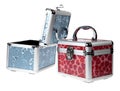 Silvery suitcase Royalty Free Stock Photo