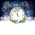 Silvester Clock 2017 Fireworks