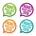 Silvester - Frohes neues Jahr 2018 Buttons.