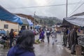 People walk through the market in Silvia, Cauca Valley, Colombia