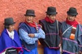 guambiano indigenous people dressed traditionally
