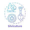 SIlviculture blue gradient concept icon Royalty Free Stock Photo