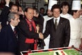 Silvio Berlusconi celebrates the 15th AC Milan Seria A Championship at the restaurant with Fabio Capello