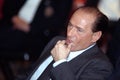 Silvio Berlusconi during a political conference Royalty Free Stock Photo