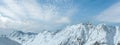 Silvretta Alps winter view (Austria). Panorama