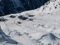 Silvretta arena ski resort Royalty Free Stock Photo