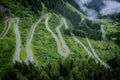 Silvretta High Alpine Road in Austria Montafon - aerial view