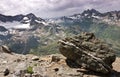 Silvretta mountain range in summer Royalty Free Stock Photo