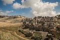 Silwan Village and Mount of Olives in Jerusalem . Royalty Free Stock Photo