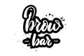Lettering brow bar Royalty Free Stock Photo