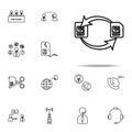 Sim card changing icon. Telecommunication icons universal set for web and mobile Royalty Free Stock Photo