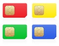 Sim card colour vector illustration Royalty Free Stock Photo