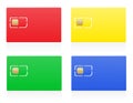 Sim card colour vector illustration Royalty Free Stock Photo