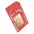 Sim Card Illustration, Dual Sized Verstion