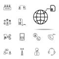 Sim card network, abroad icon. Telecommunication icons universal set for web and mobile Royalty Free Stock Photo