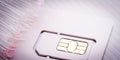 SIM CARD with optic fiber Royalty Free Stock Photo