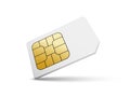 Sim card vector mobile phone icon chip. Simcard isolated 3d design gsm