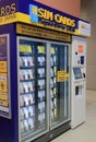 Sim card vending machine Kanasai airport in Osaka Japan Royalty Free Stock Photo